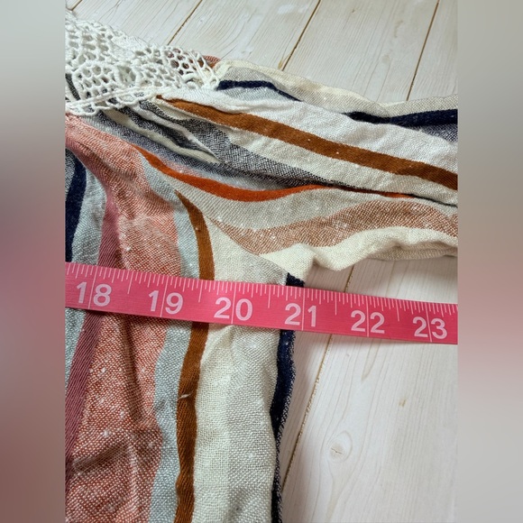 LC Lauren Conrad Off The Shoulder Striped Short Sleeve Top Size Small - Picture 9 of 10